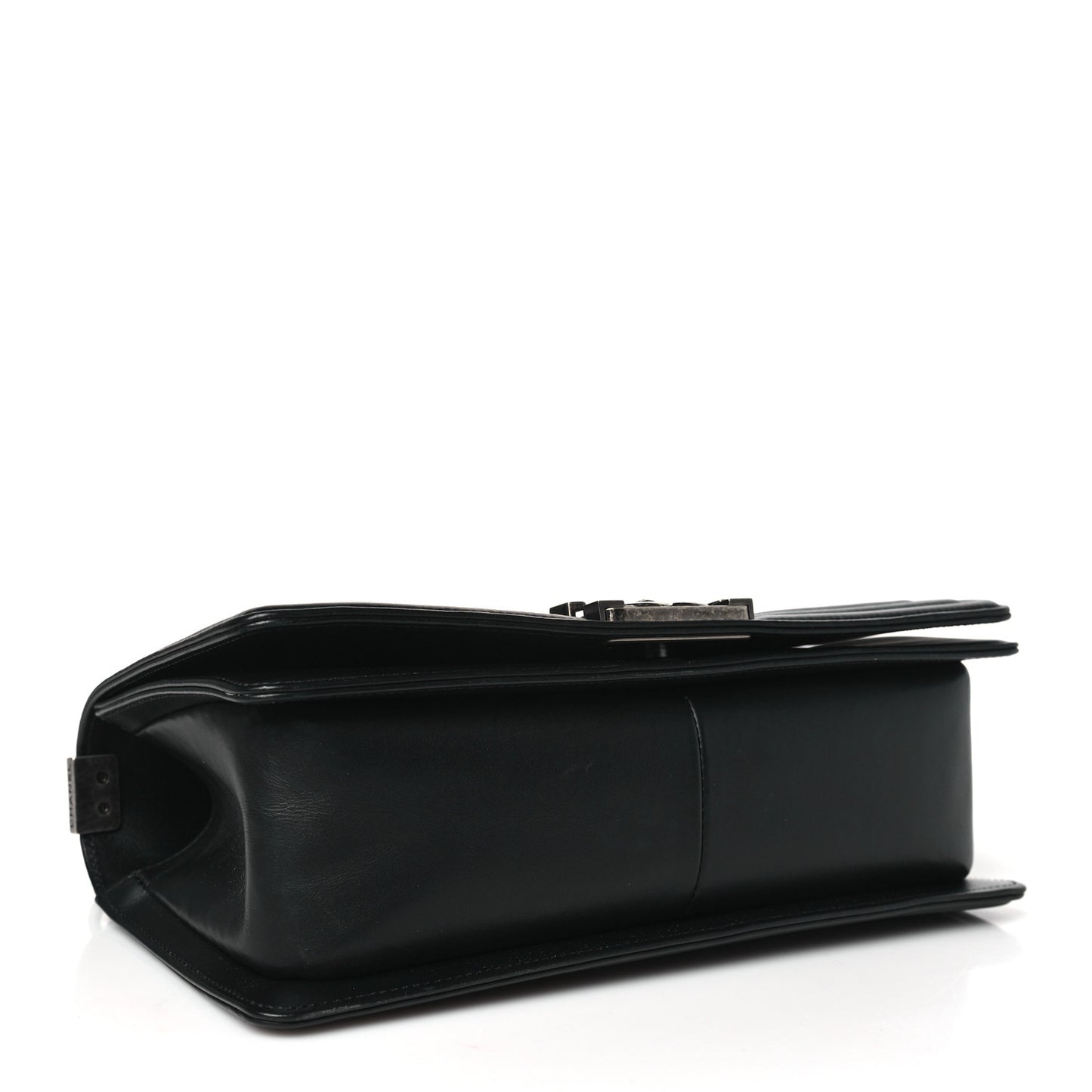 Lambskin Embroidered Python Chevron Medium Boy Flap Black Green