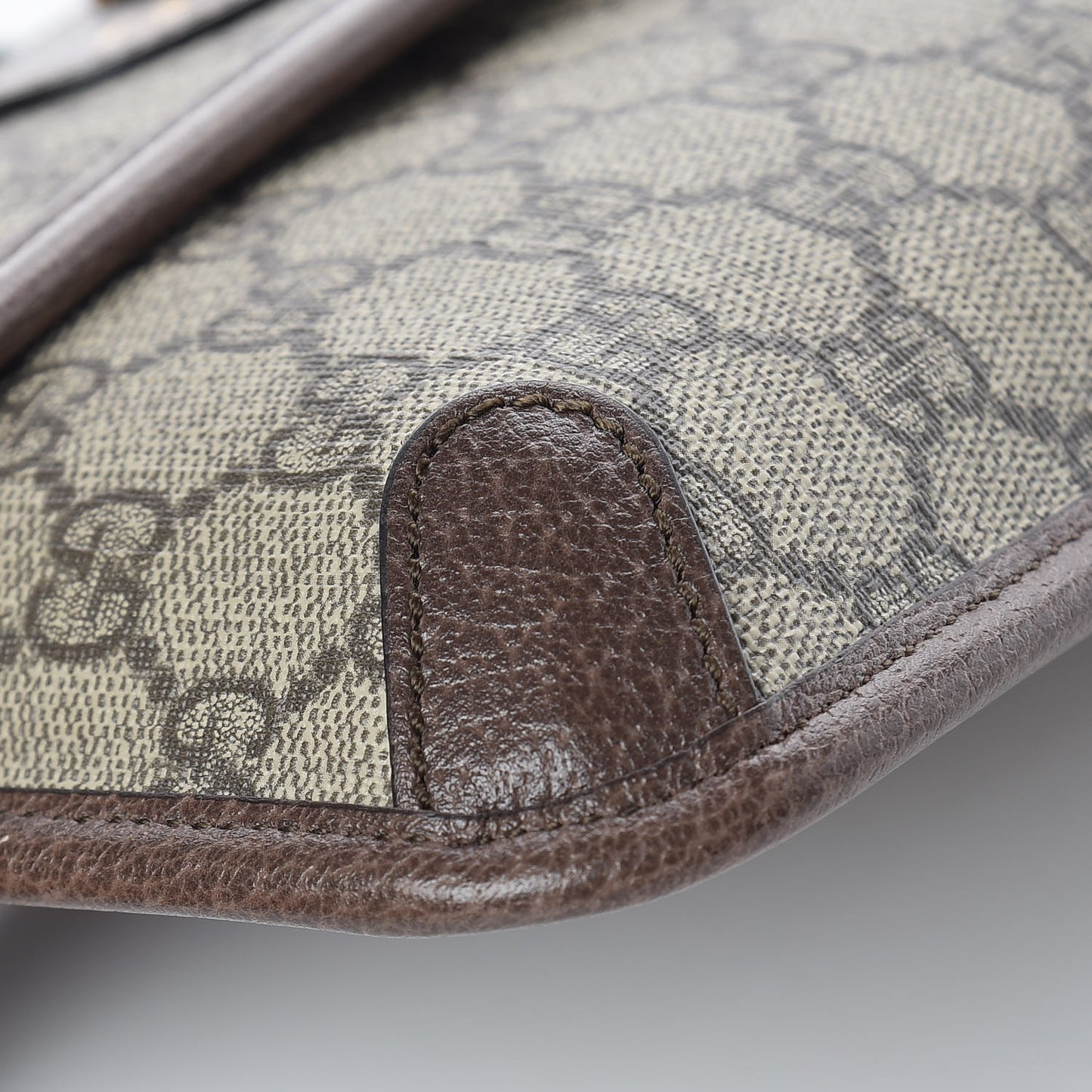 GG Supreme Monogram Neo Vintage Web Belt Bag Brown