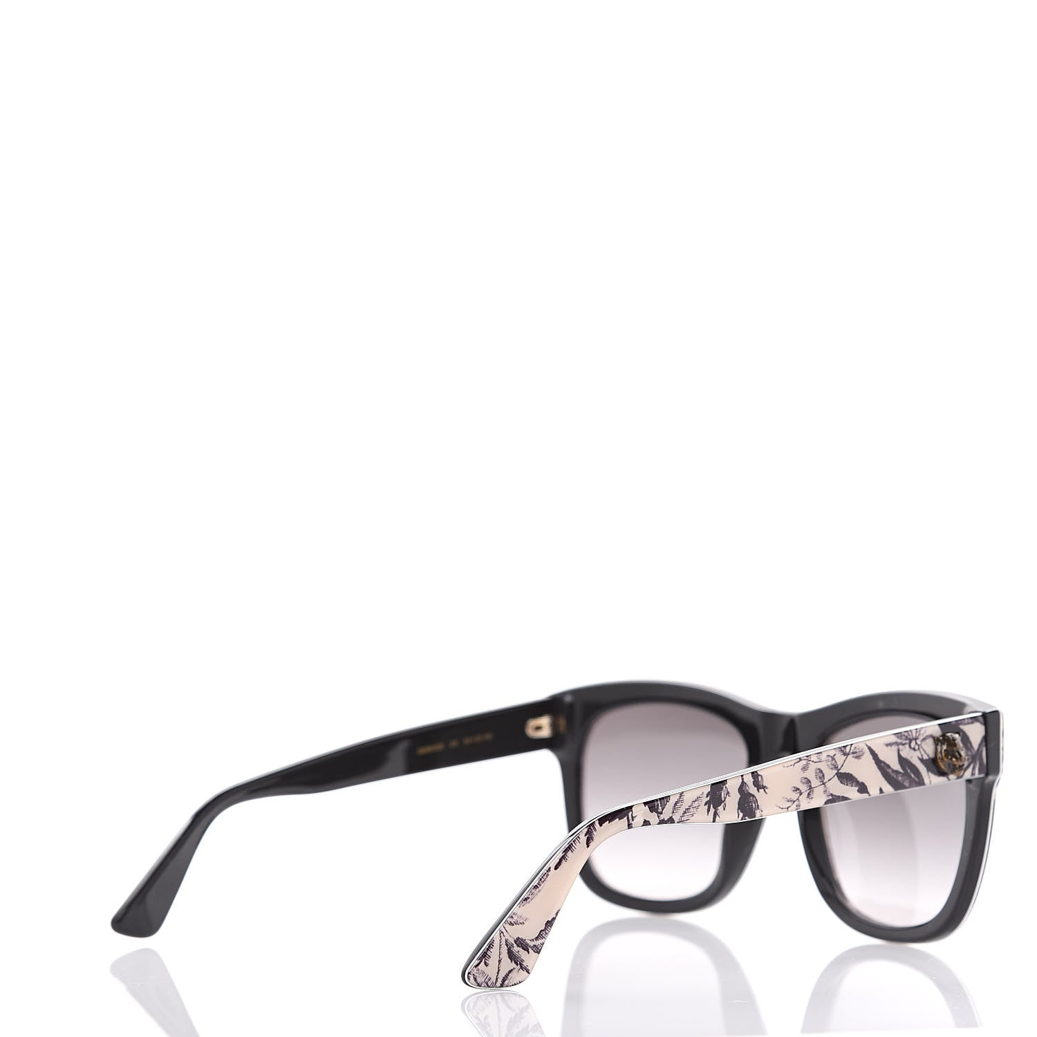 Gucci Acetate Herbarium Print Square Frame Sunglasses GG0032S Grey 4 of 6