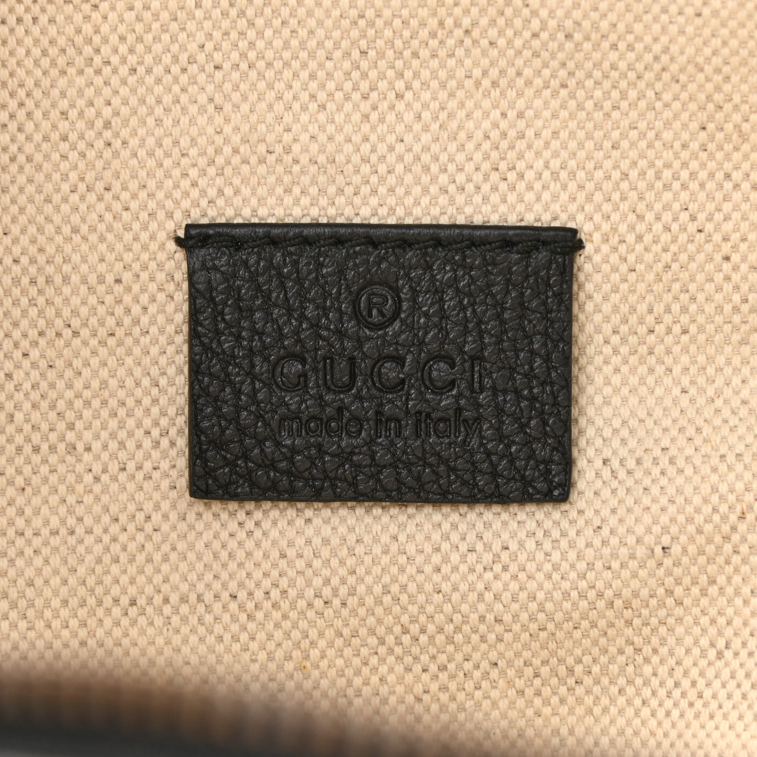 Gucci Grained Calfskin Logo Belt Bag Black 6 of 10