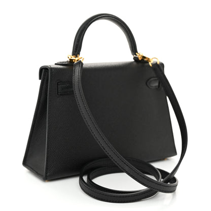 Hermes Epsom Mini Kelly Sellier 20 Black 3 of 11
