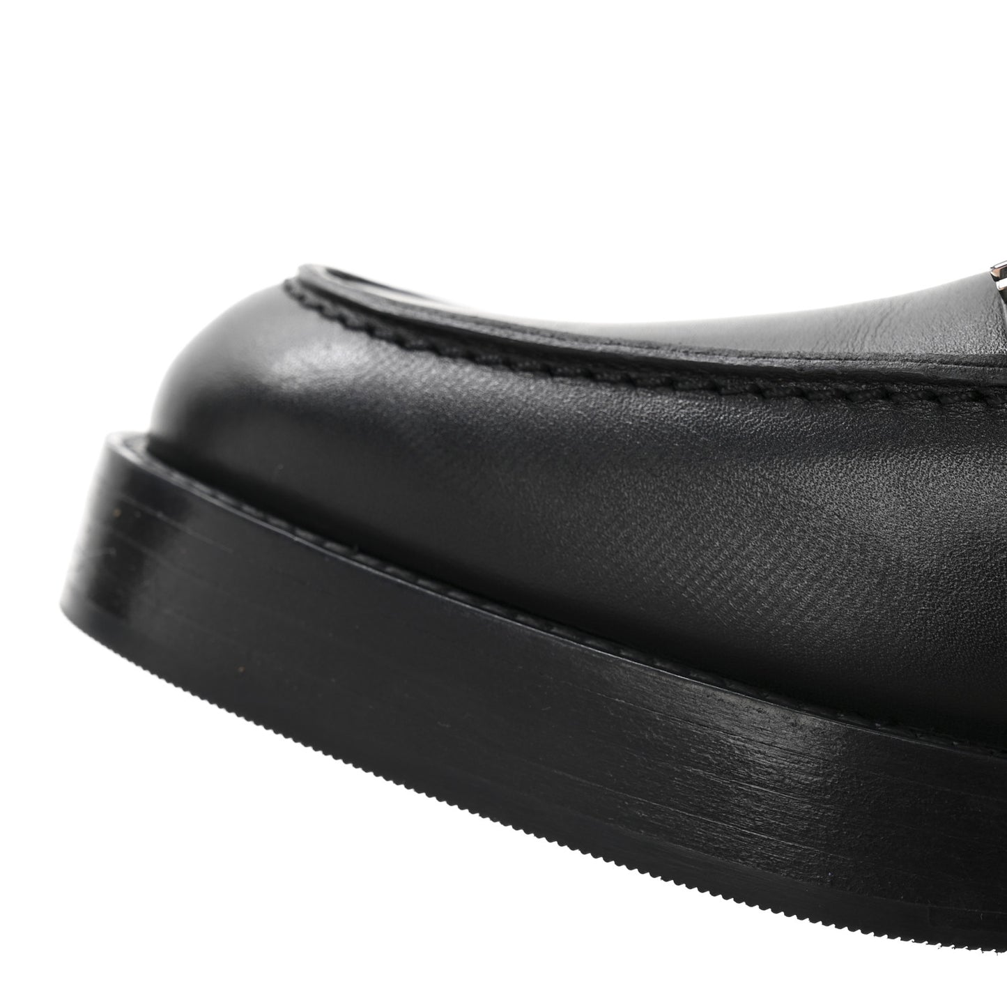 Calfskin Womens Hot Loafer 38 Black