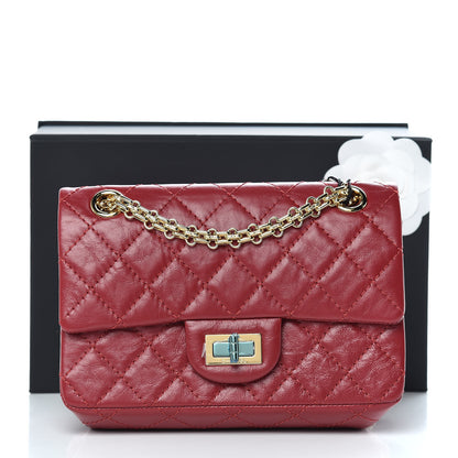 Chanel Aged Calfskin Quilted 2.55 Reissue Mini Flap Red 12 of 12
