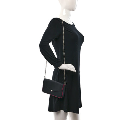 Louis Vuitton Epi Pochette Felicie Black Hot Pink 2 of 9