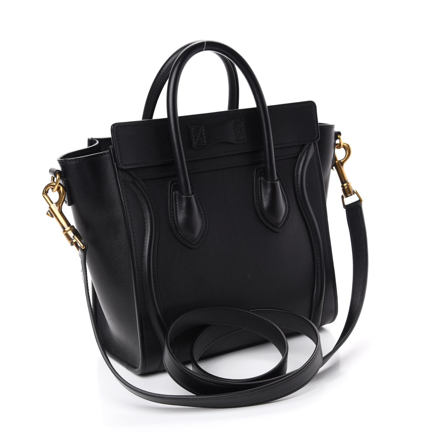 Celine Smooth Calfskin Nano Luggage Black 4 of 11