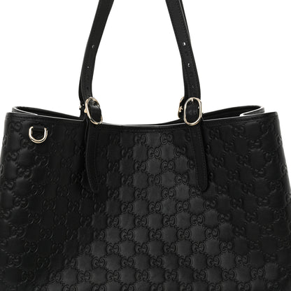 Gucci GG Calfskin Embossed Calfskin Large Tote Bag Black 8 of 12