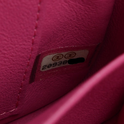 Chanel Lambskin Chevron Quilted Extra Mini Flap Pink 7 of 8