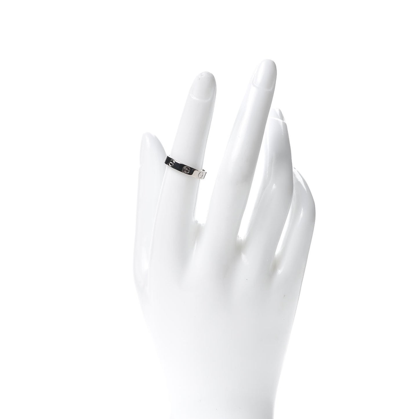 18K White Gold 3.5mm LOVE Wedding Band Ring 52 6