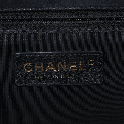 Chanel Glazed Calfskin Boy Tote Black 6 of 10