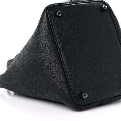 Hermes Taurillon Clemence Monochrome Picotin Lock 18 PM Black 8 of 9