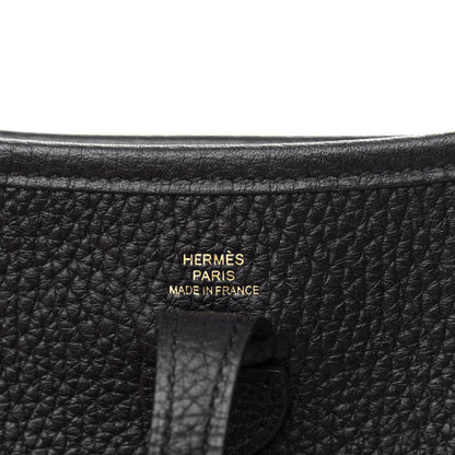 Hermes Taurillon Clemence Evelyne TPM Black 6 of 11