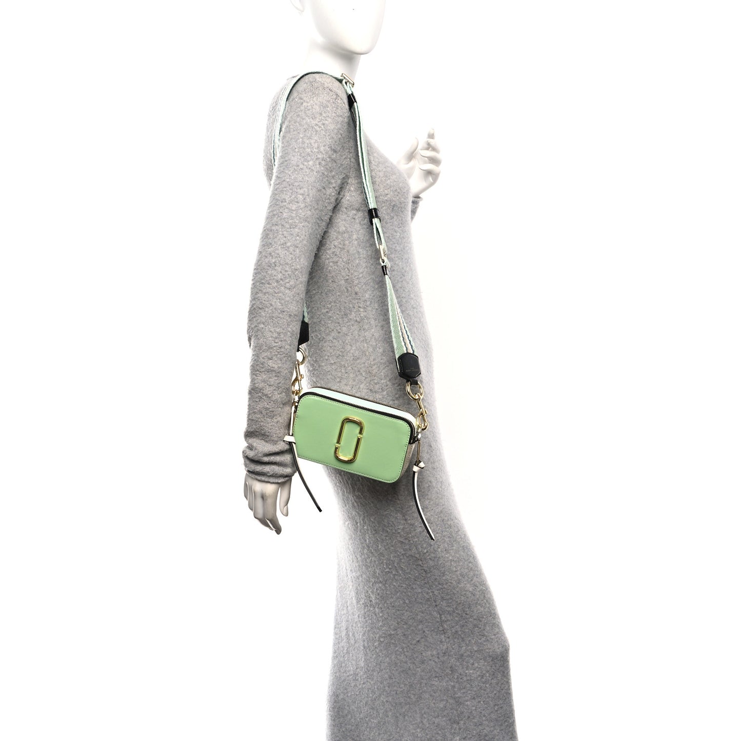 Saffiano Small Snapshot Camera Bag Mint Multicolor