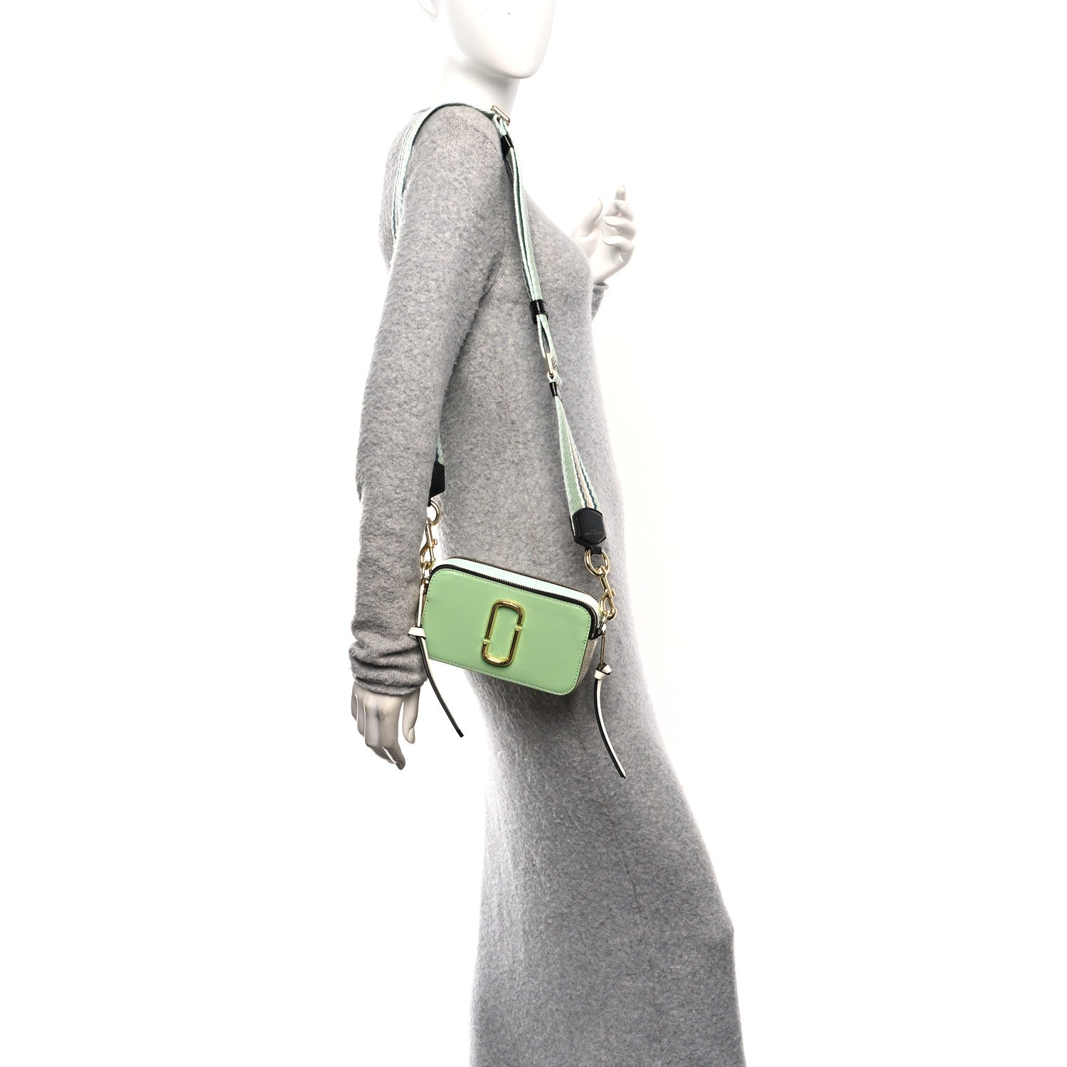 Marc Jacobs Saffiano Small Snapshot Camera Bag Mint Multicolor 2 of 11