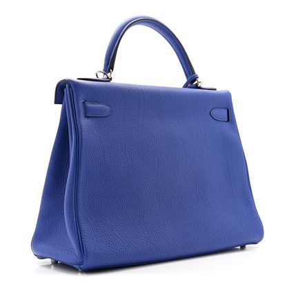 Hermes Togo Kelly Retourne 32 Bleu Electrique 3 of 17