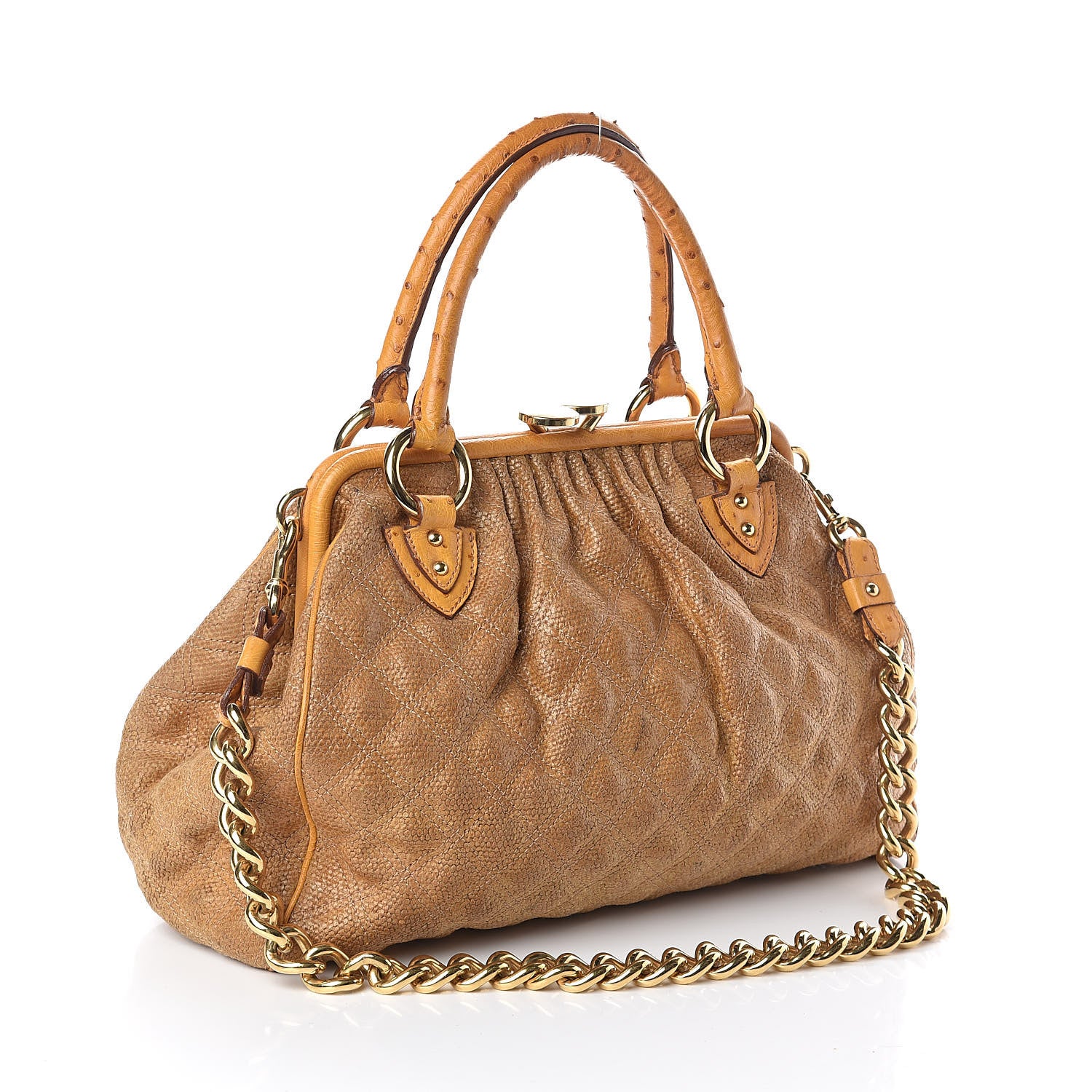 Marc Jacobs Coated Jute Ostrich Quilted Stam Yellow 3 of 11