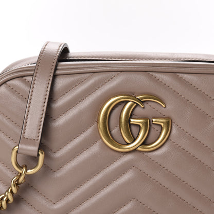 Gucci Calfskin Matelasse Small GG Marmont Chain Shoulder Bag Porcelain Rose 10 of 10