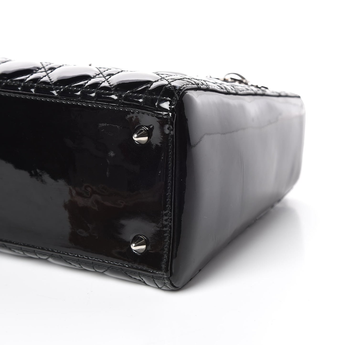 Patent Cannage Medium Lady Dior Black