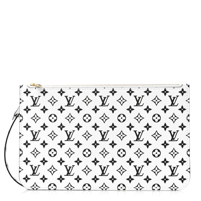 Louis Vuitton Monogram Giant Neverfull MM GM Pochette White 1 of 7