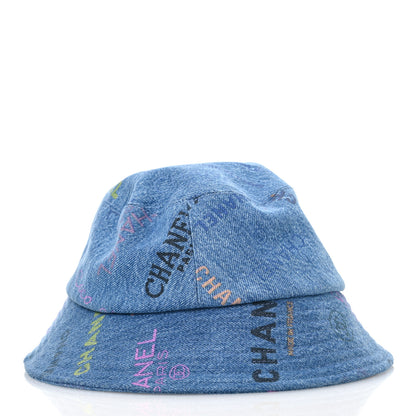 Chanel Denim Mood Cloche Bucket Hat M Blue 6 of 8