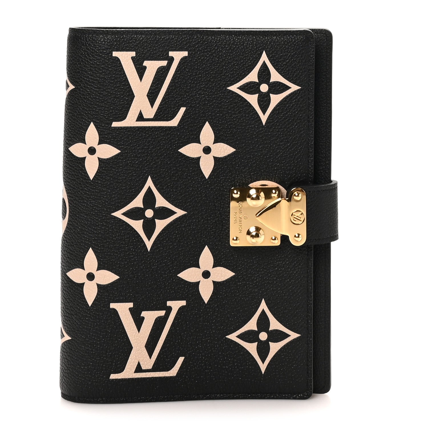 Louis Vuitton Empreinte Monogram Giant Paul Notebook Cover MM Black Beige 1 of 8