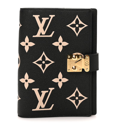 Louis Vuitton Empreinte Monogram Giant Paul Notebook Cover MM Black Beige 1 of 8