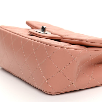 Chanel Lambskin Quilted Mini Rectangular Flap Dark Pink 10 of 11