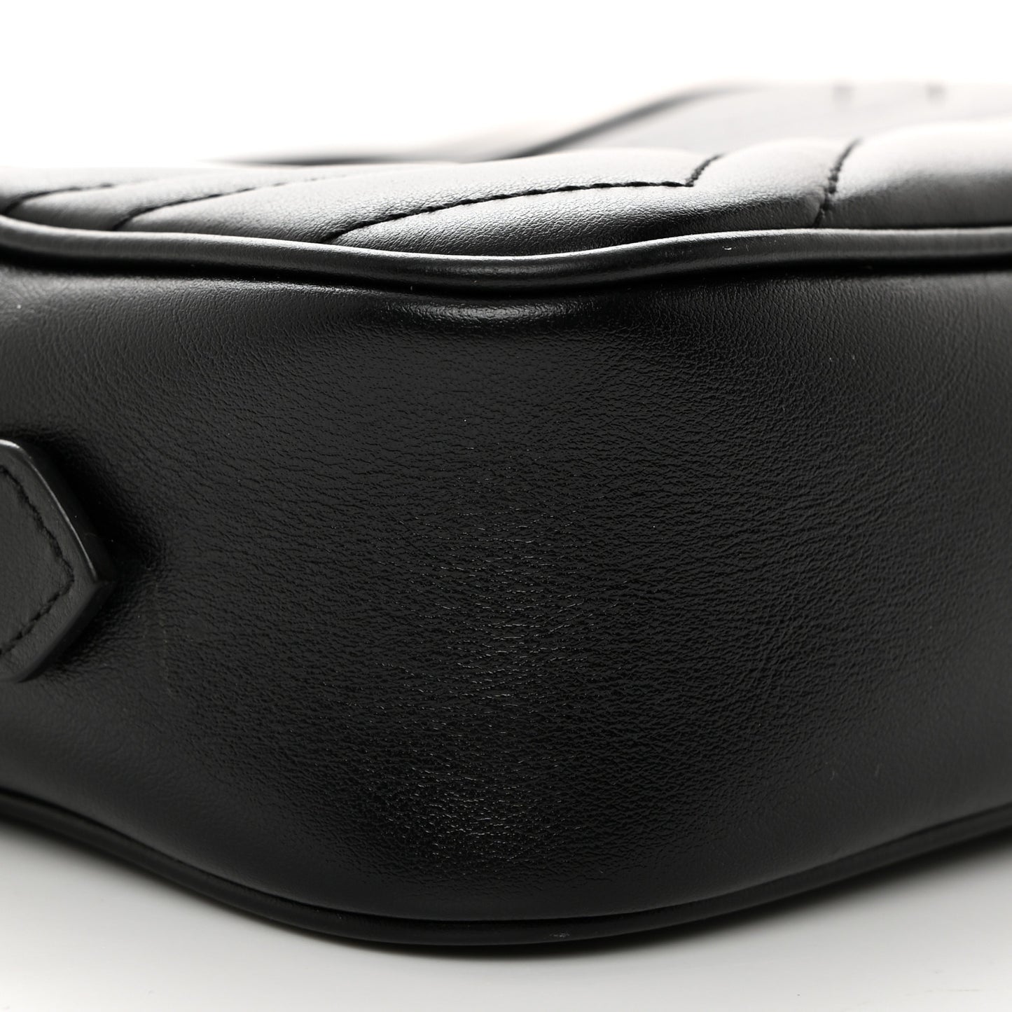 Calfskin Matelasse Mini GG Marmont Chain Shoulder Bag Black