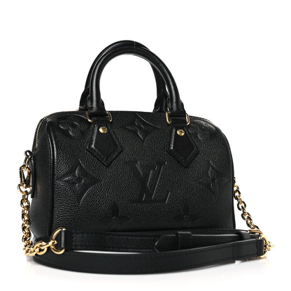 Louis Vuitton Empreinte Monogram Giant Speedy Bandouliere 20 Black 3 of 8