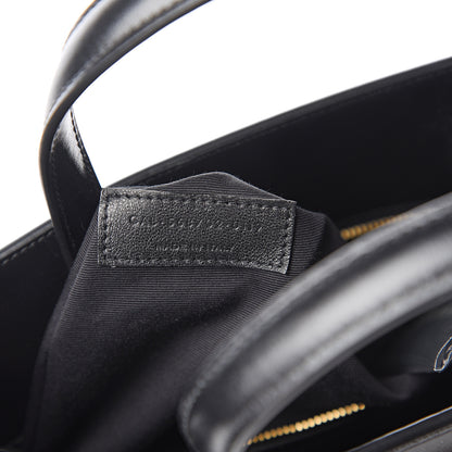 Saint Laurent Calfskin Small Manhattan Shopper Tote Black 6 of 9