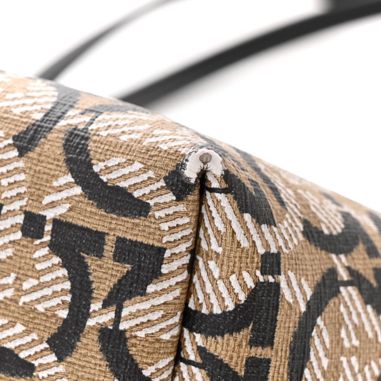 Canvas Calfskin Gancini Bag Black
