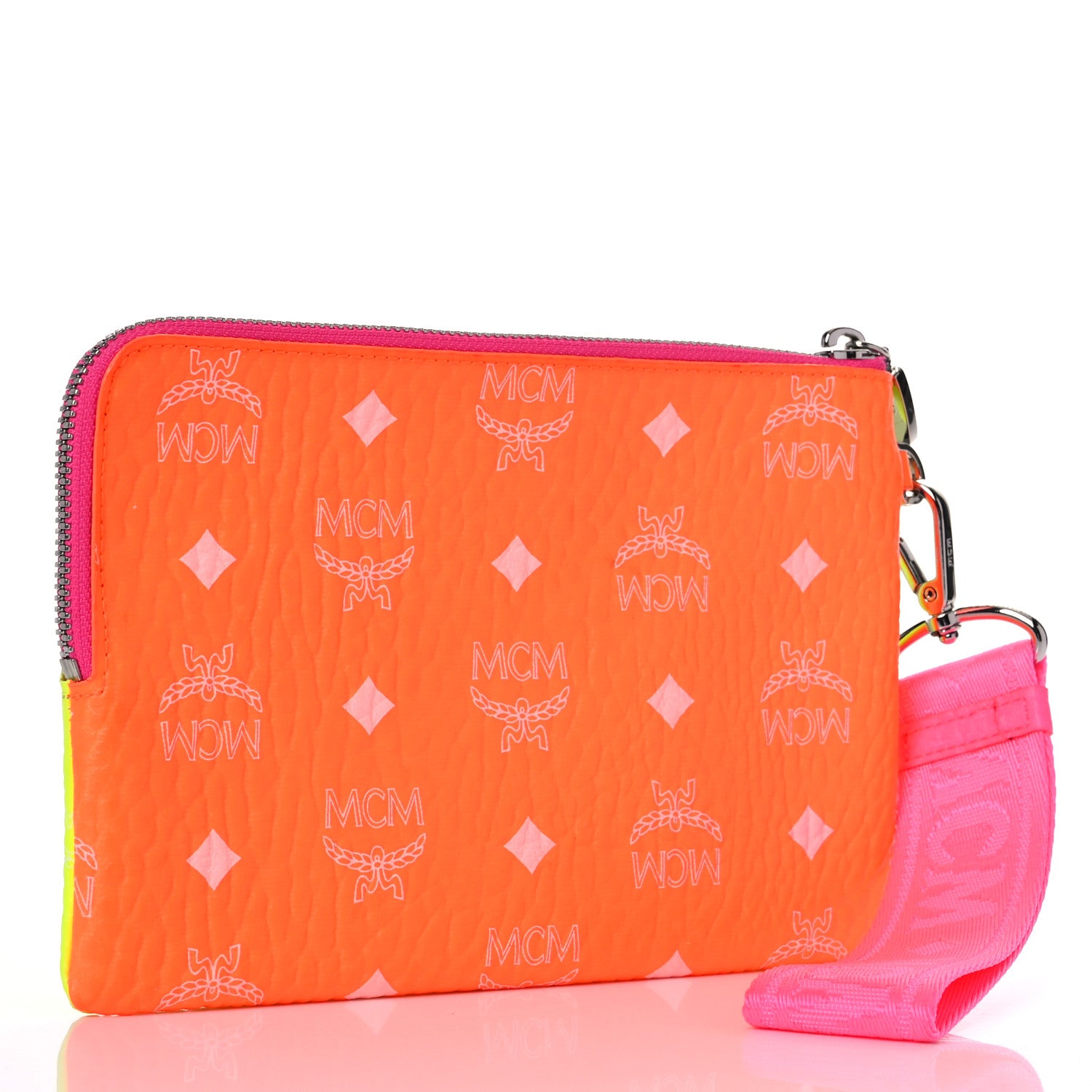 MCM Calfskin Ottomar Monogram Wristlet Pouch Multicolor 10 of 10
