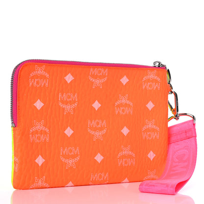 MCM Calfskin Ottomar Monogram Wristlet Pouch Multicolor 10 of 10