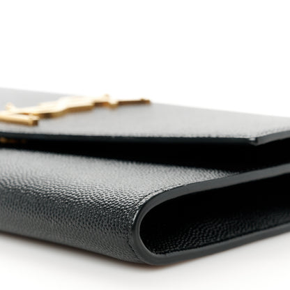 Saint Laurent Grain de Poudre Uptown Chain Wallet Black 9 of 10