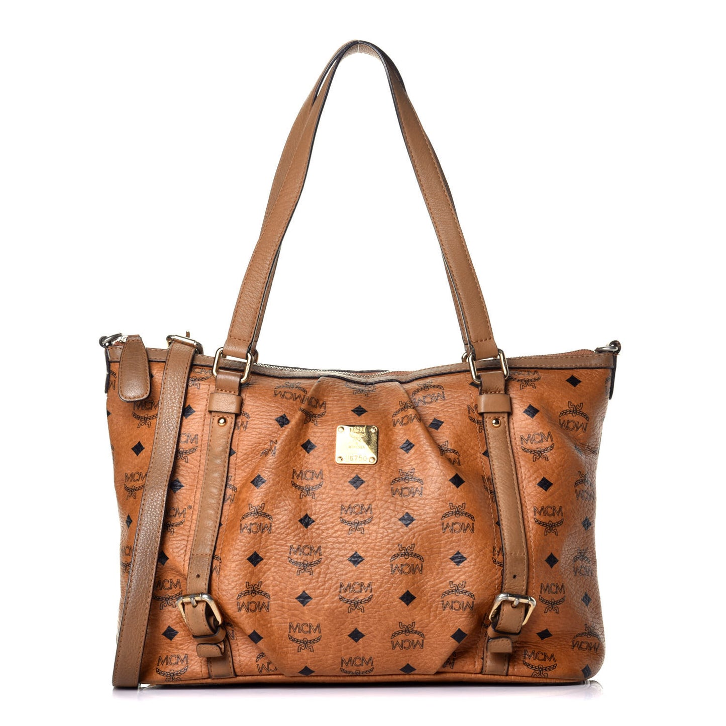 Visetos Medium Essentials Shopper Tote Cognac