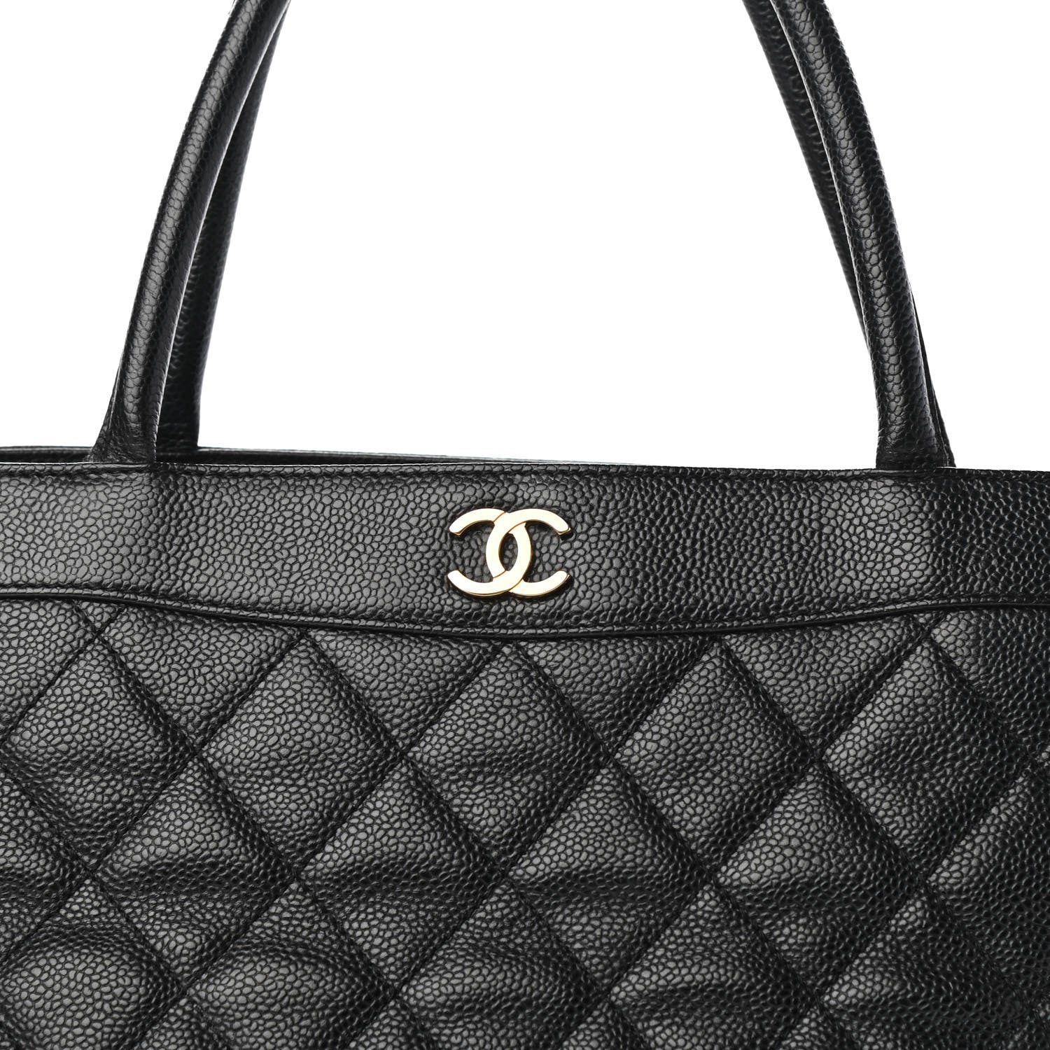 Chanel Caviar Quilted CC Shopping Tote Black 10 of 10