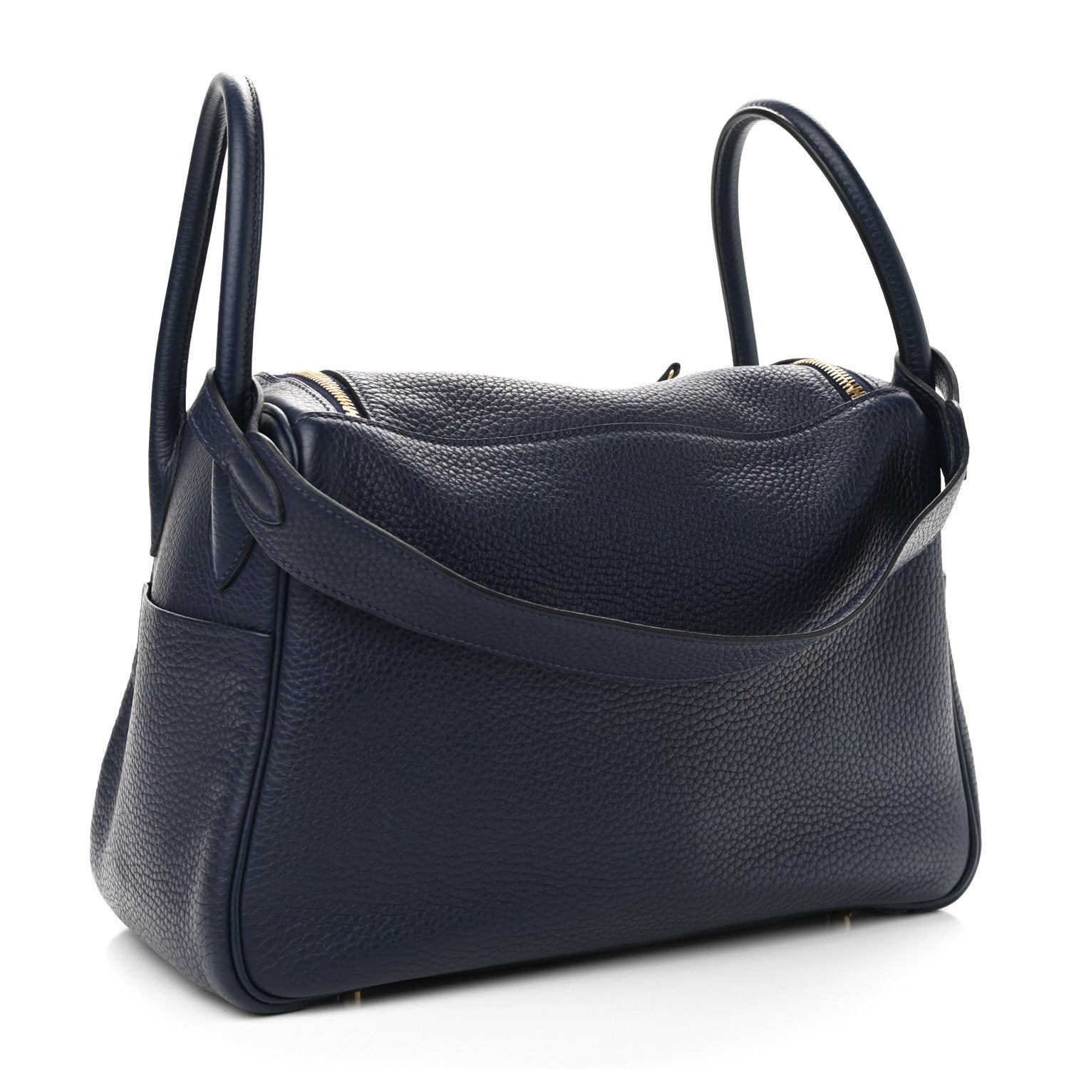 Hermes Taurillon Clemence Lindy 30 Bleu Nuit 3 of 11