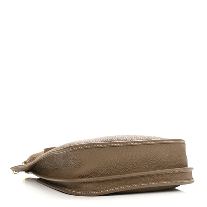 Hermes Taurillon Clemence Evelyne III PM Etoupe 4 of 11