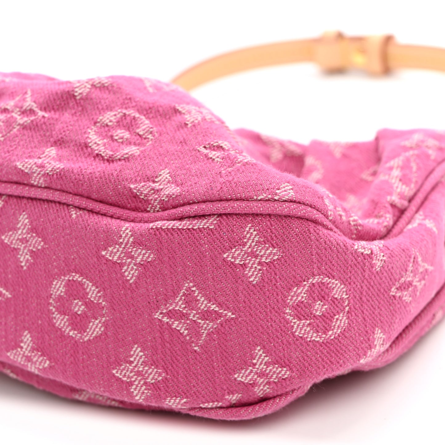 Monogram Denim Pochette Valley Fuchsia