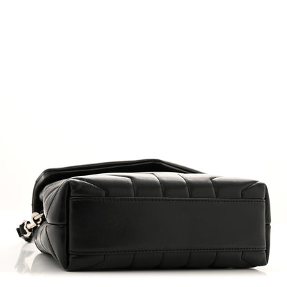 Saint Laurent Calfskin Y Quilted Monogram Toy Loulou Crossbody Bag Black 4 of 13