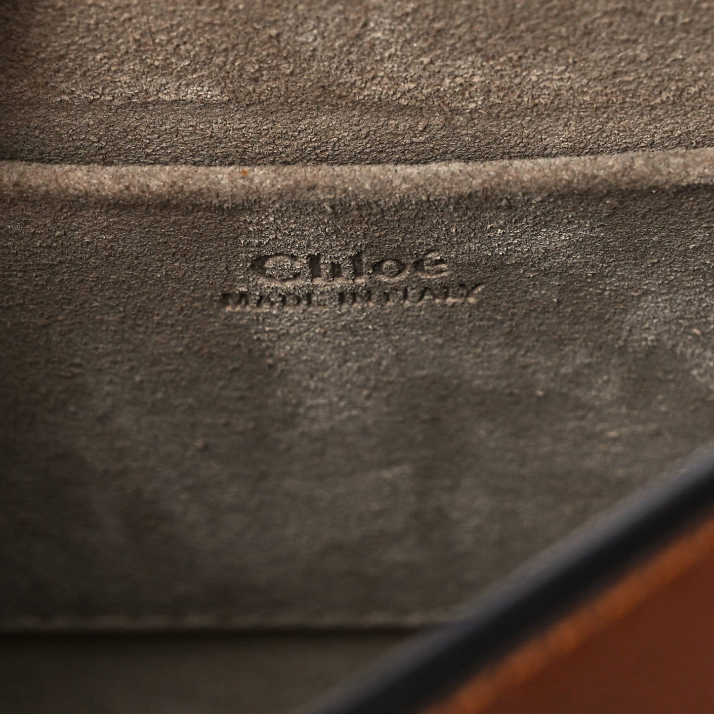 Calfskin Suede Small Nile Bracelet Bag Caramel