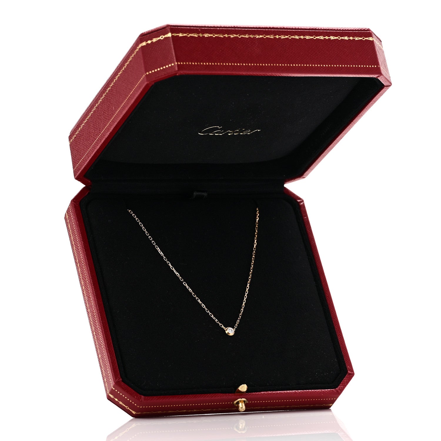 Cartier 18K Yellow Gold Diamond SM D'Amour Pendant Necklace 6 of 6