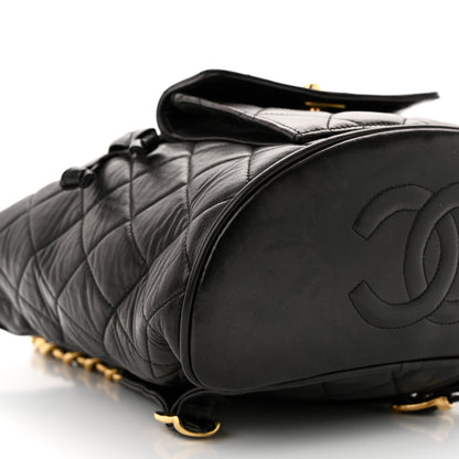 Chanel Lambskin Quilted Backpack Black 10 of 15