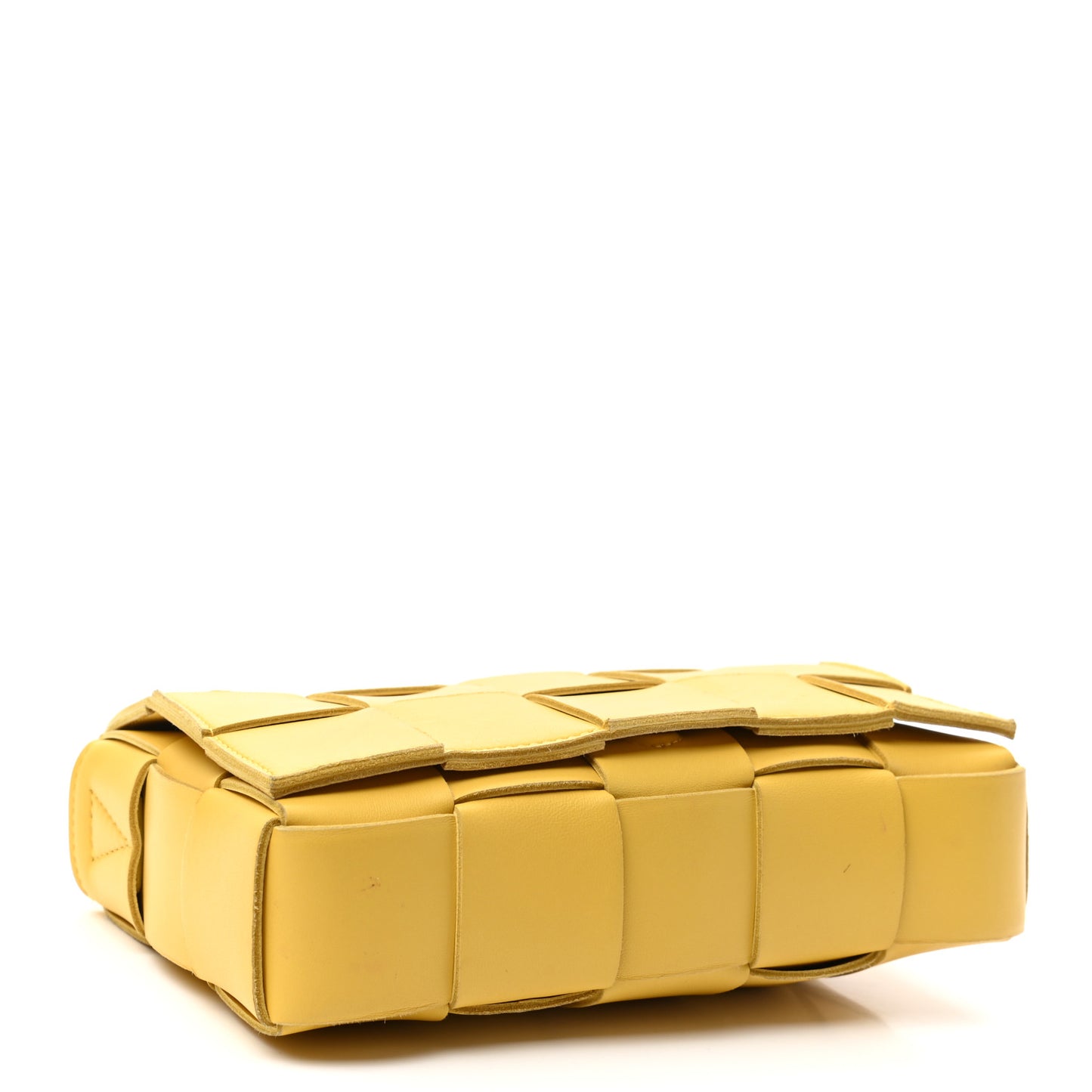Lambskin Maxi Intrecciato Cassette Crossbody Bag Buttercup