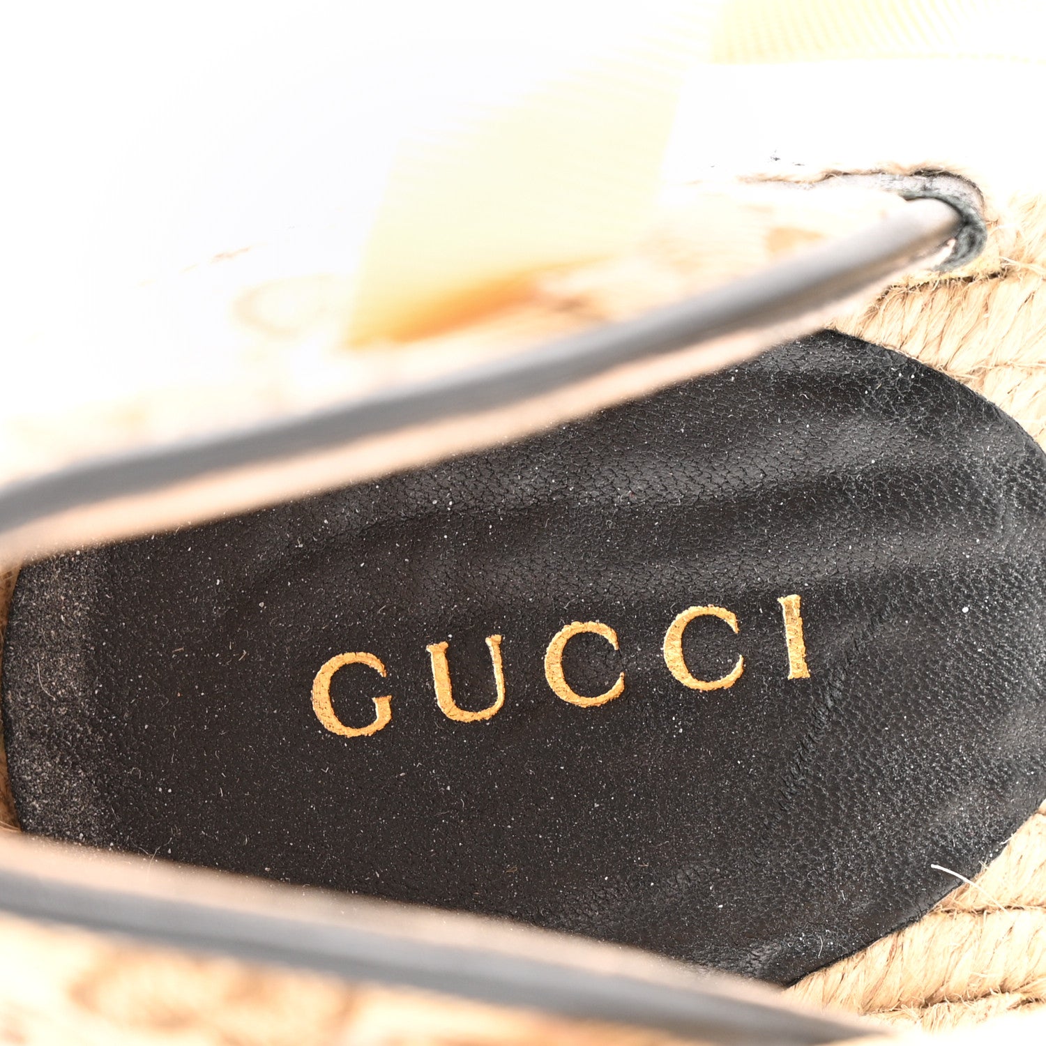 Gucci Monogram Matelasse GG Marmont Ankle Wrap Platform 35/120mm Espadrille Wedges 37 Beige Ebony Black Sand Storm 7 of 13