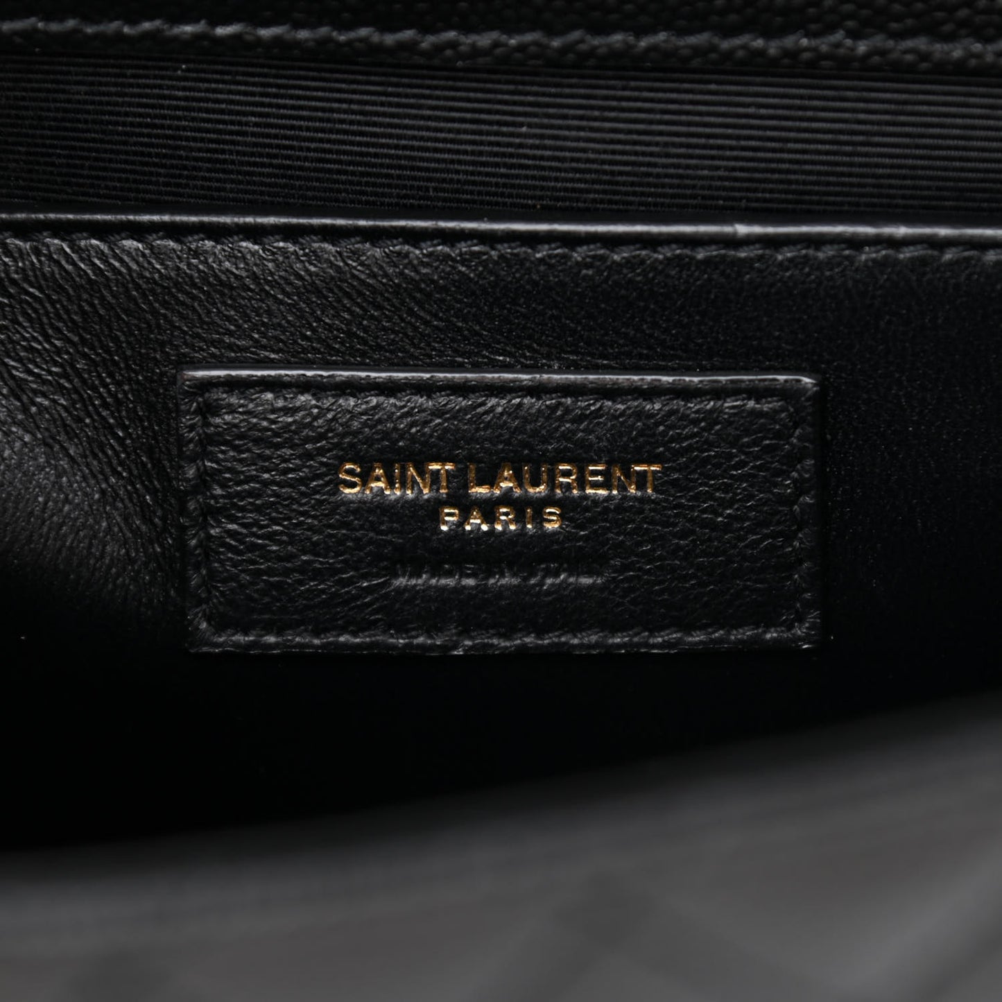 Grain De Poudre Textured Mixed Matelasse Triquilt Medium Monogram Satchel Black