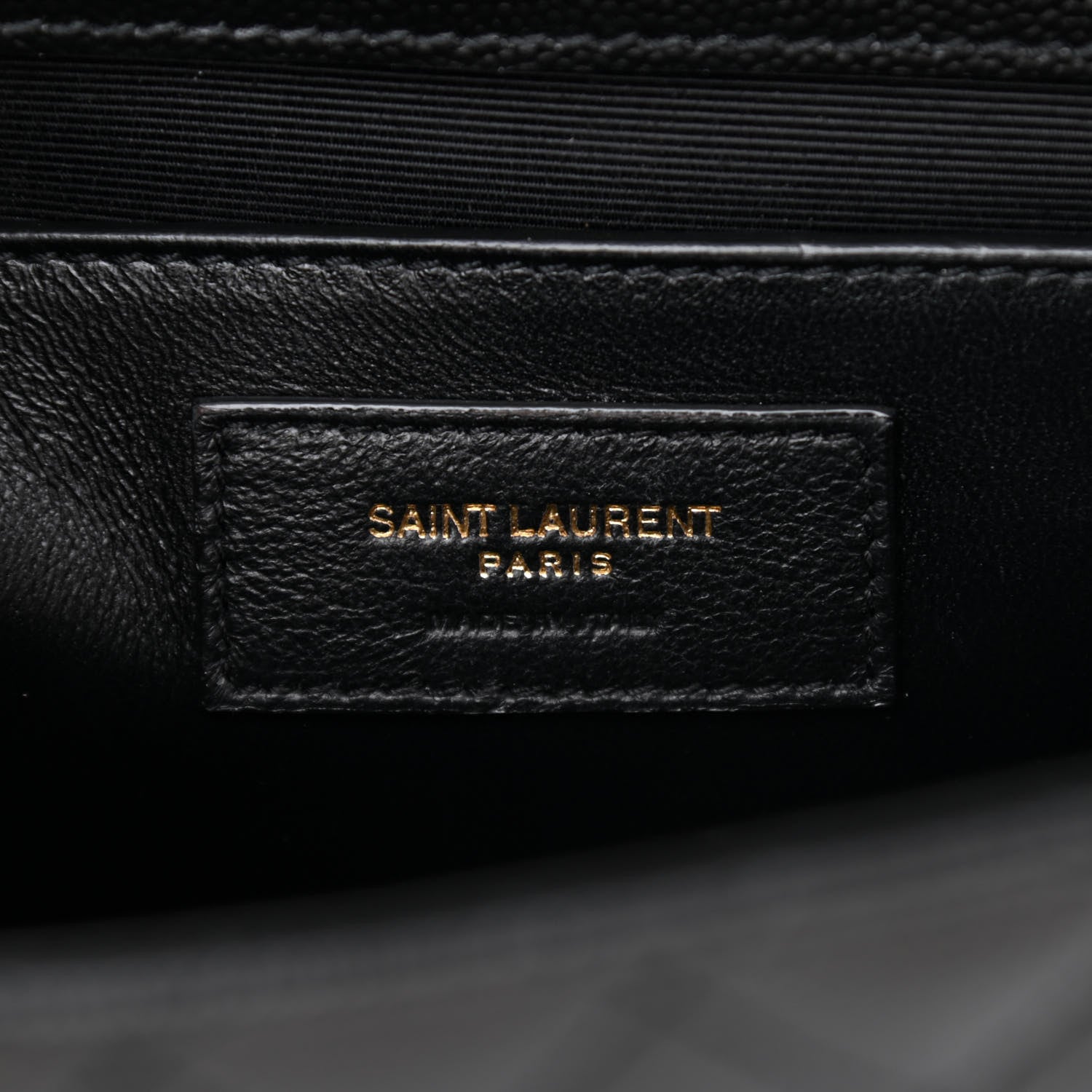 Saint Laurent Grain De Poudre Textured Mixed Matelasse Triquilt Medium Monogram Satchel Black 6 of 8