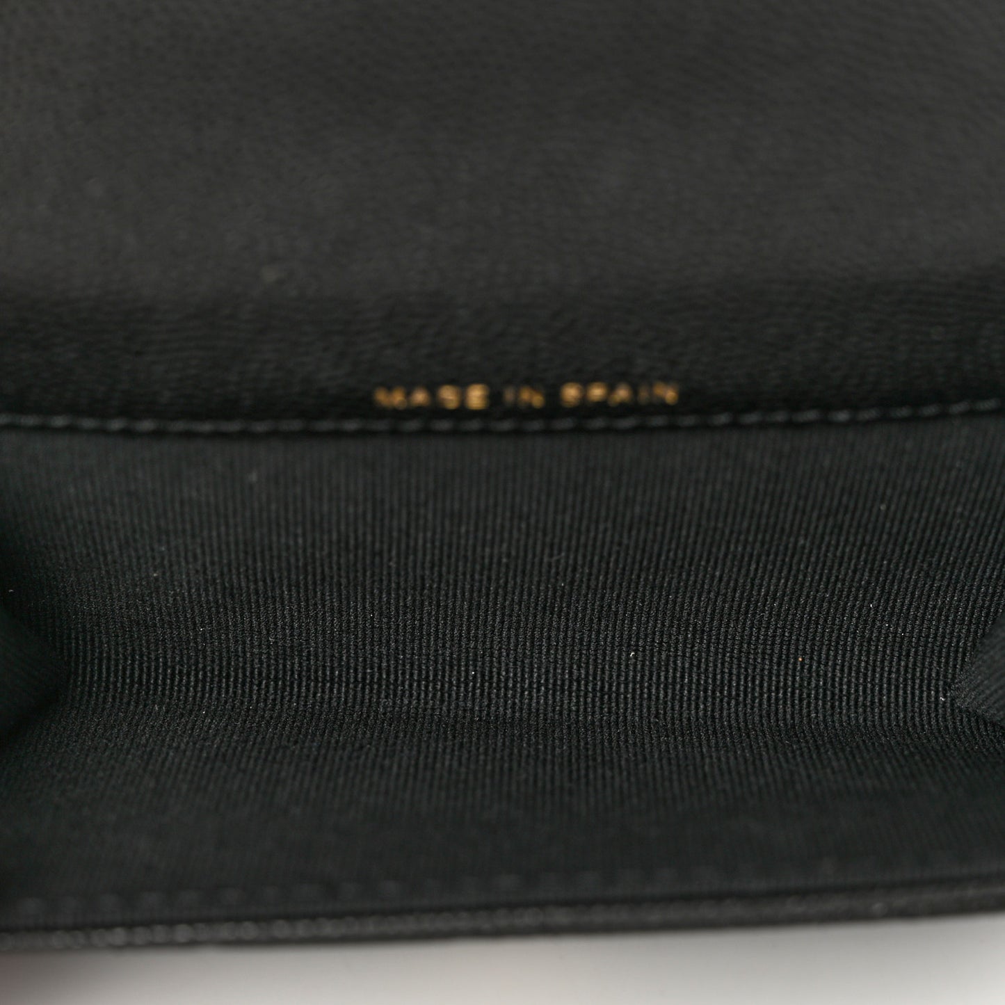 Shiny Caviar Enamel Quilted CC Flap Card Holder Black