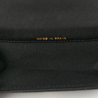 Chanel Shiny Caviar Enamel Quilted CC Flap Card Holder Black 5 of 9