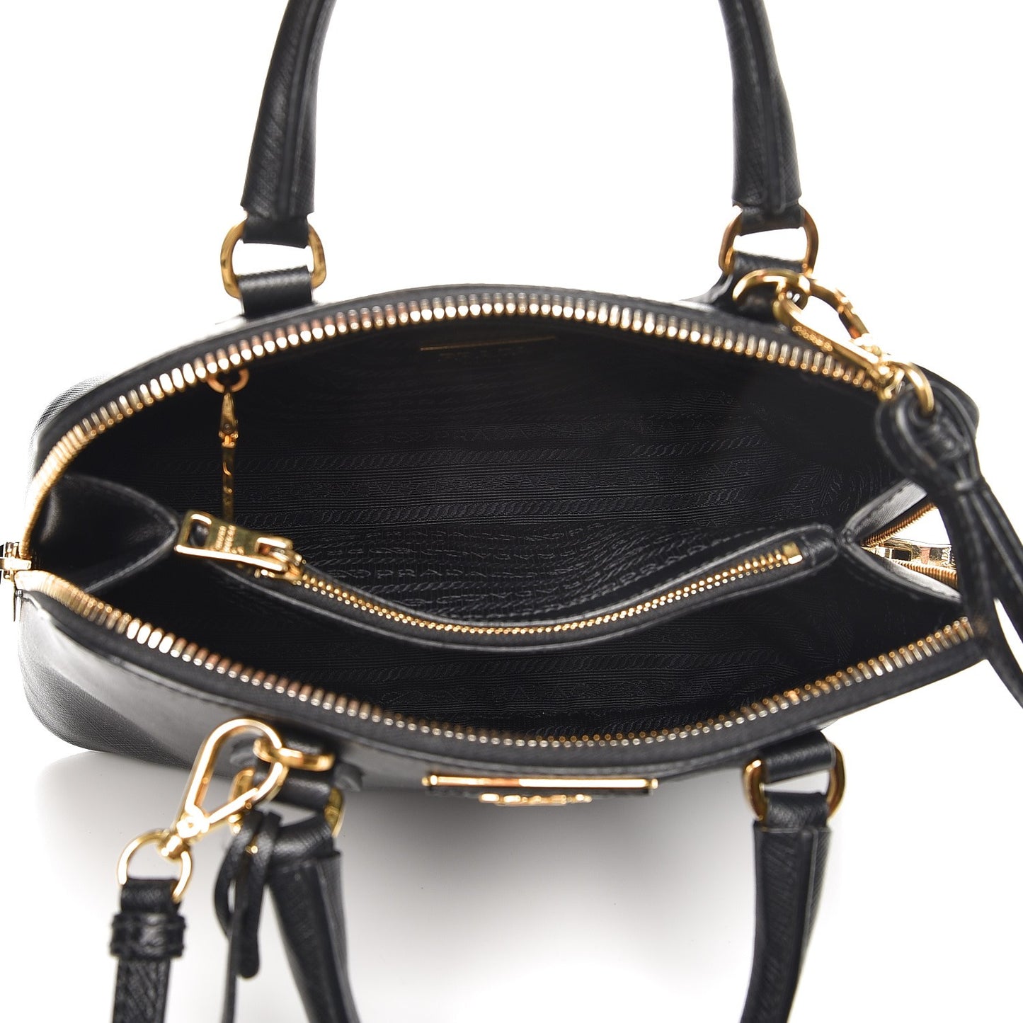 Saffiano Lux Small Promenade Tote Black