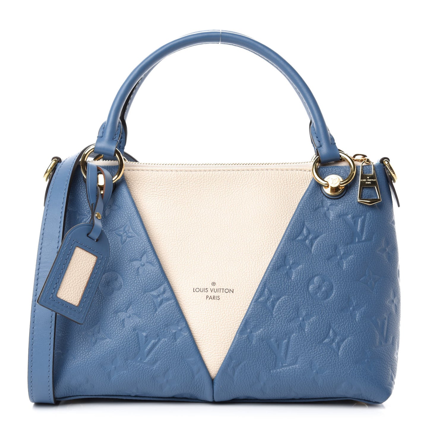 Empreinte V Tote BB Denim Creme